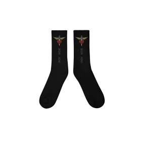 Rose and Dagger Black Socks