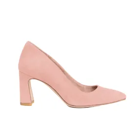 [SAMPLE] Blissful Blush Suede Block Heel Pump