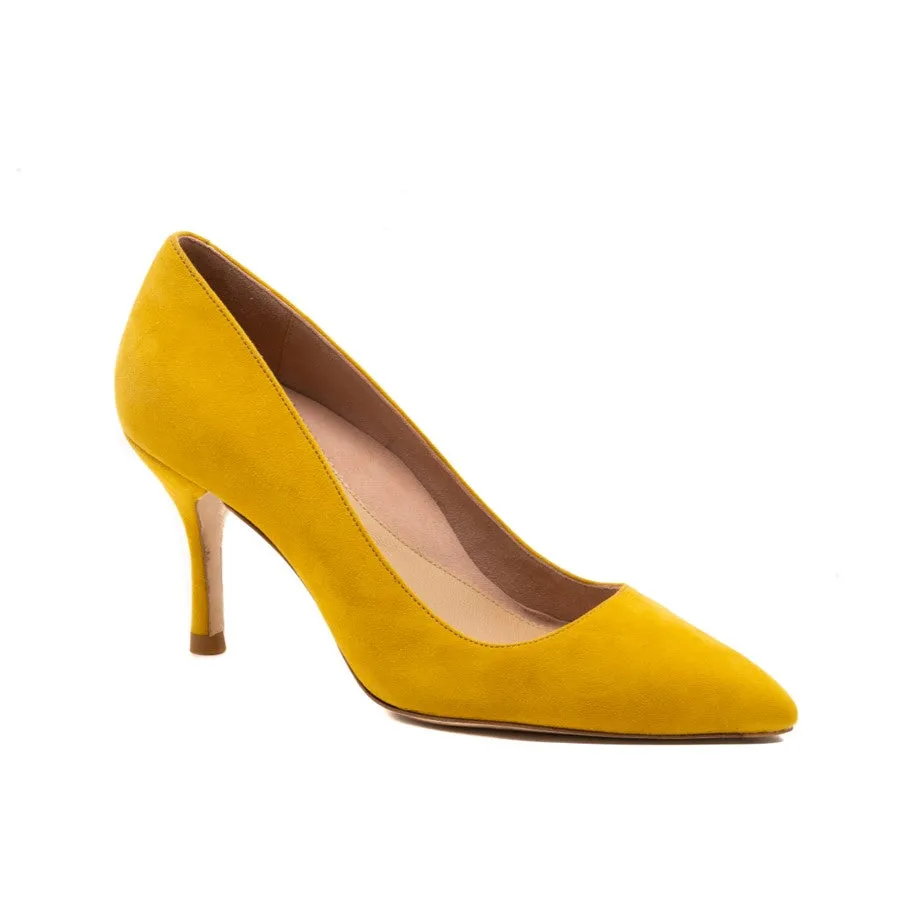 [SAMPLE] Sassy Saffron Suede Pump