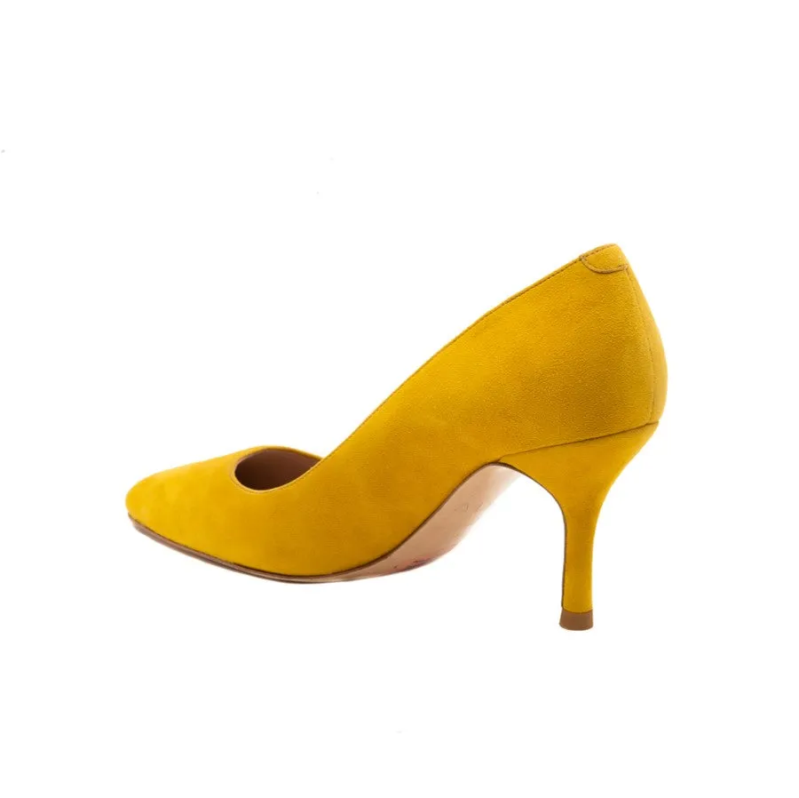 [SAMPLE] Sassy Saffron Suede Pump