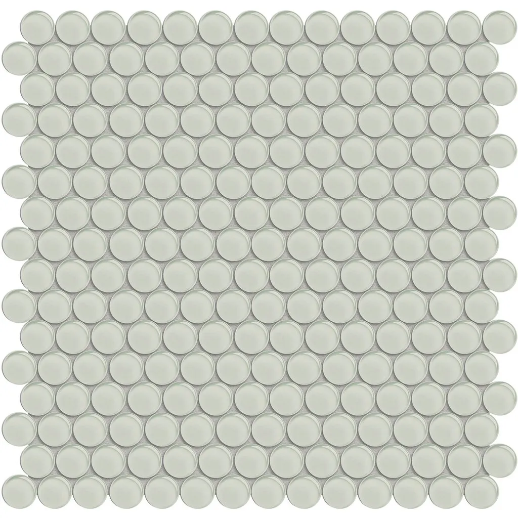 Sand, Penny Round Mosaic - Glass Tile