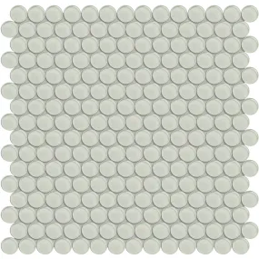 Sand, Penny Round Mosaic - Glass Tile