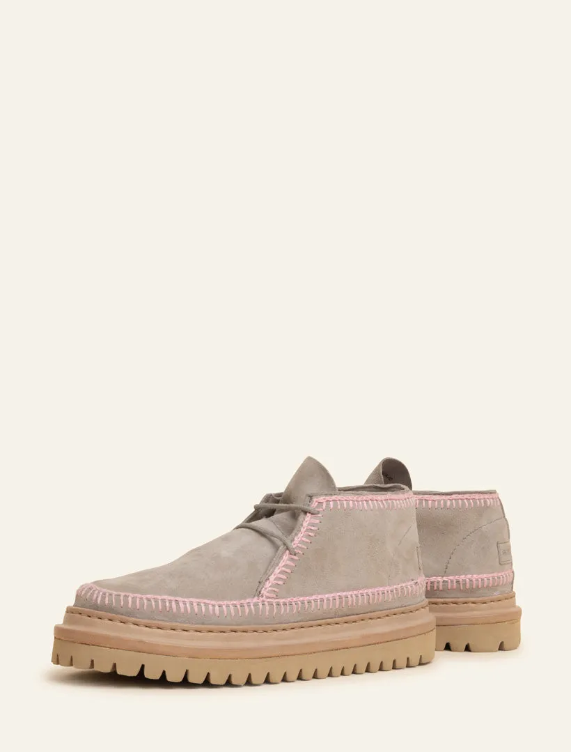 Shenje 4.0. Boots Fossil Suede Baby Pink