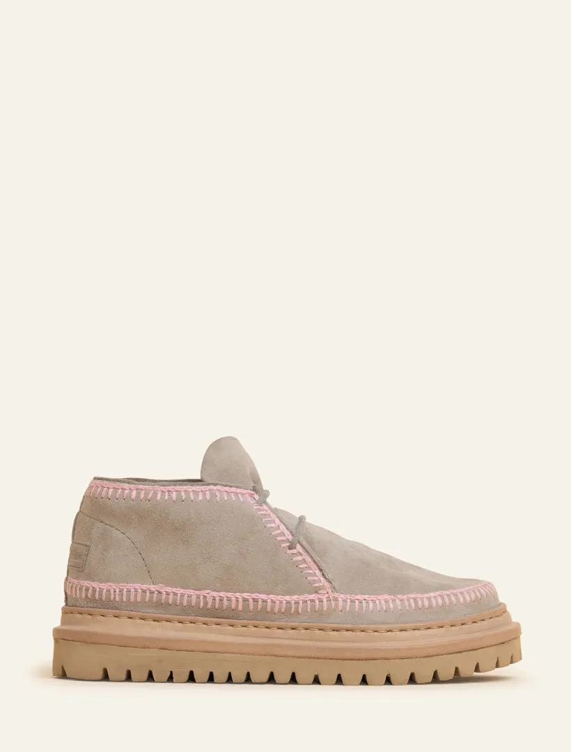 Shenje 4.0. Boots Fossil Suede Baby Pink