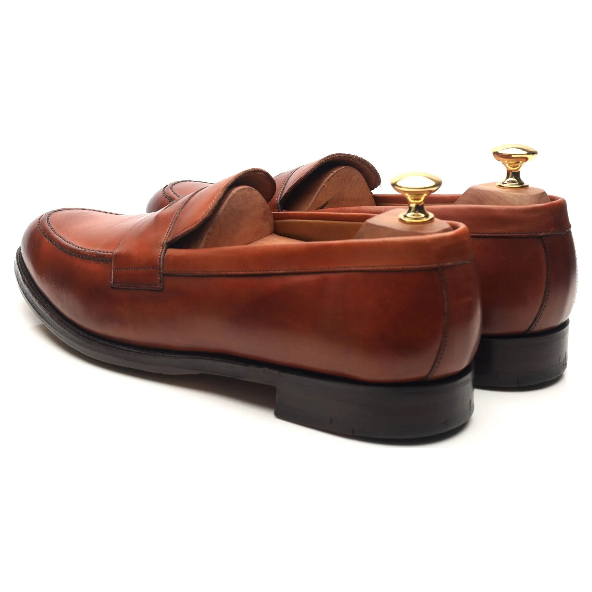 Shipton & Heneage 'Arran' Tan Brown Leather Loafers UK 9.5 F