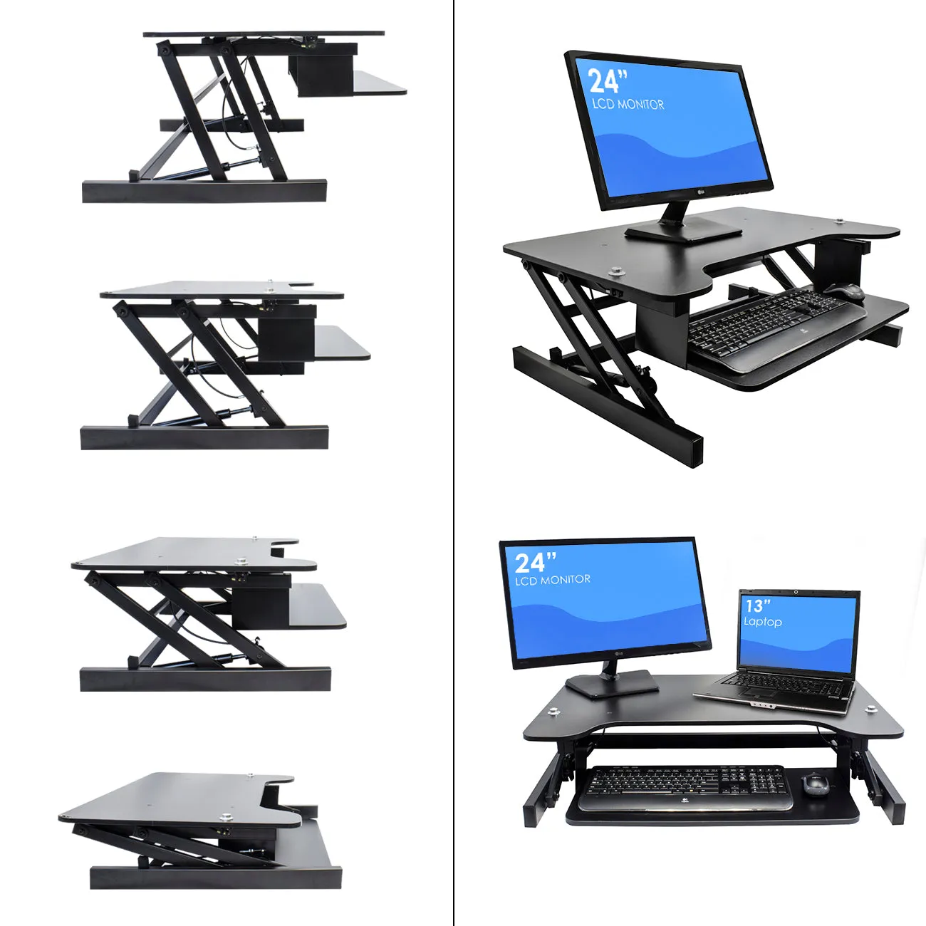 Sit-To-Stand Monitor Riser Desk