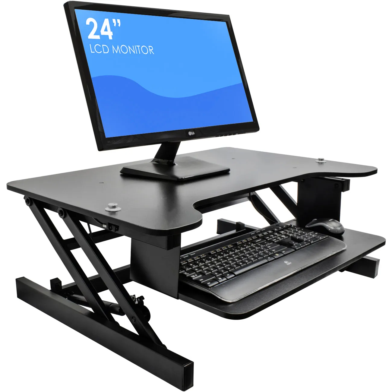 Sit-To-Stand Monitor Riser Desk