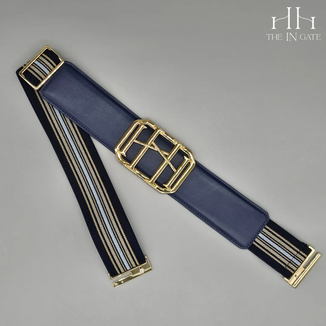 THE EQUESTRIAN BELT BY HEUREUX XII IN NAVY