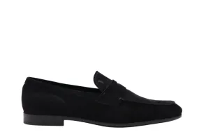 Tods Mens Black Suede Penny Moccasin Loafer Shoe