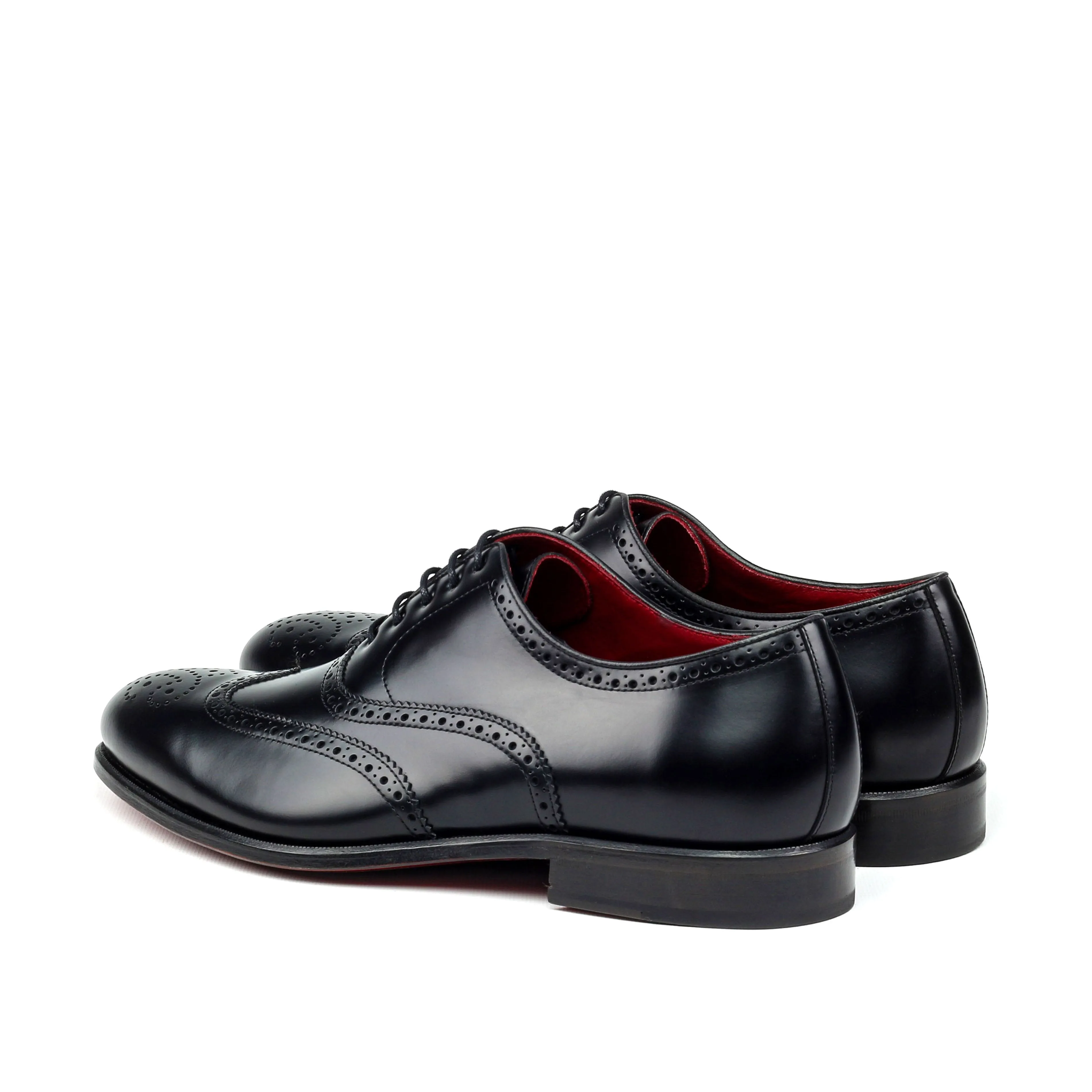 Unique Handcrafted Black Wingtip Oxford w/ Full Brogue by Le Ruux