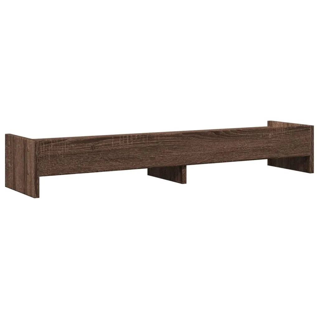 vidaXL Monitor Stand Brown Oak 100x24x16 cm Engineered Wood