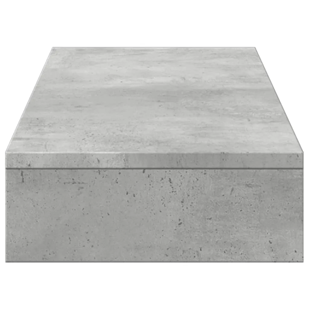 vidaXL Monitor Stand Concrete Grey 100x27x10 cm Engineered Wood