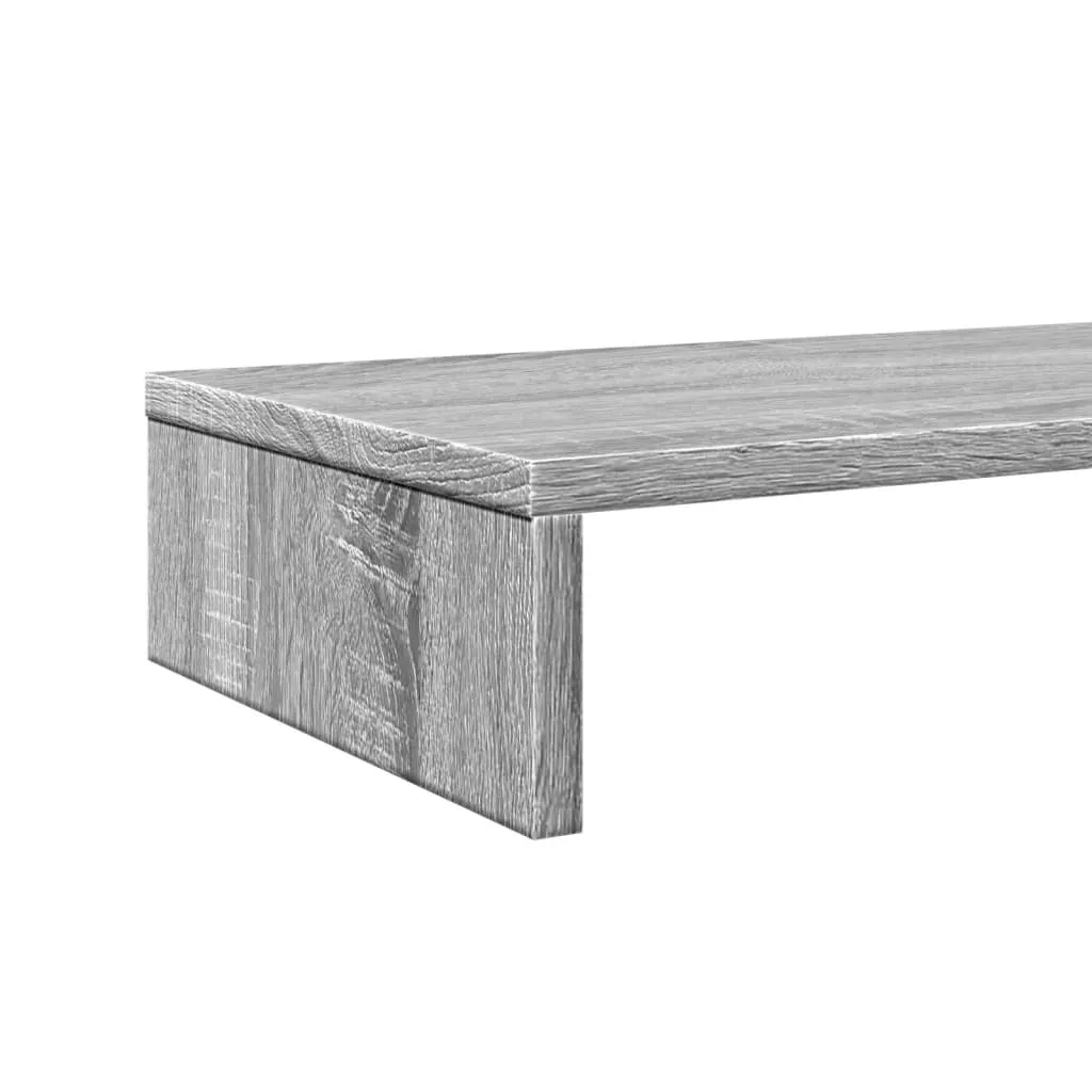 vidaXL Monitor Stand Grey Sonoma 100x27x10 cm Engineered Wood