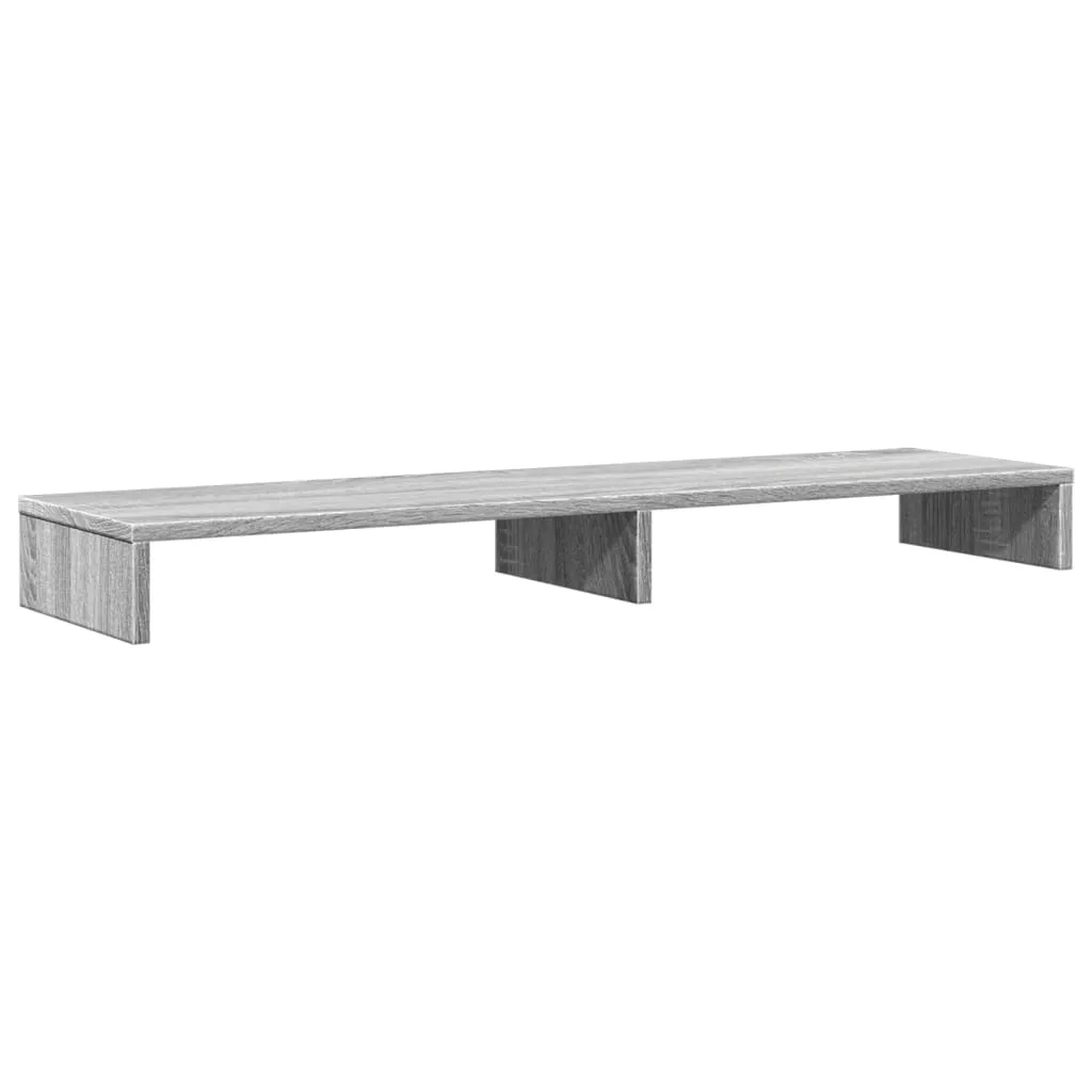 vidaXL Monitor Stand Grey Sonoma 100x27x10 cm Engineered Wood