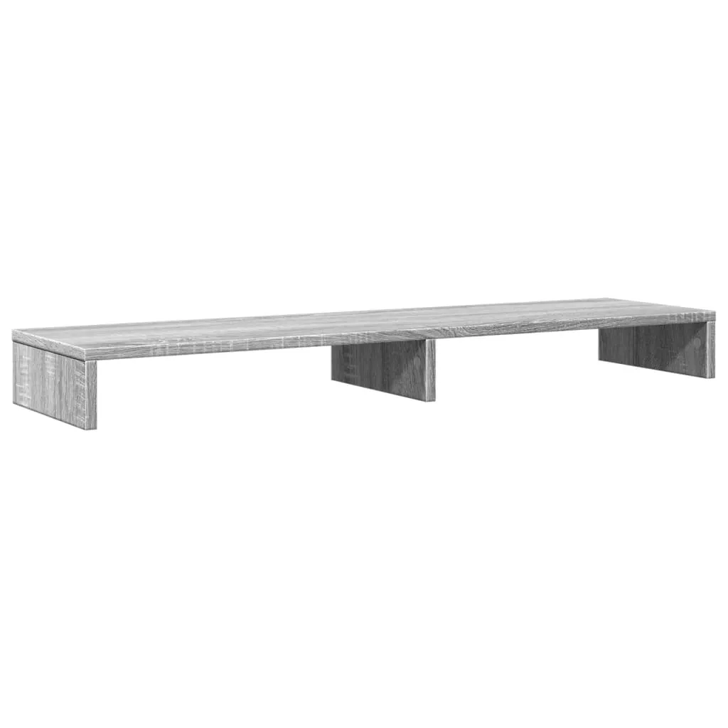 vidaXL Monitor Stand Grey Sonoma 100x27x10 cm Engineered Wood