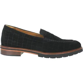 Women's Samuel Hubbard Tailored Traveler Black Croc Suede