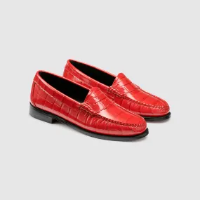 WOMENS WHITNEY CROCO WEEJUNS LOAFER